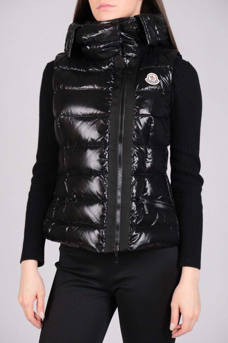 image 5 Жилет черного цвета с асимметричной молнией