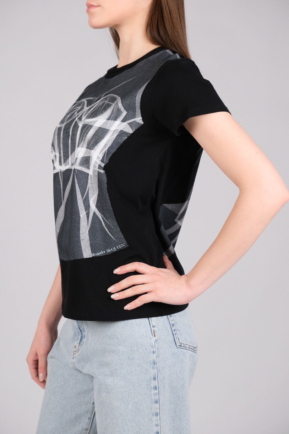 image 2 Футболка черного цвета с белым принтом