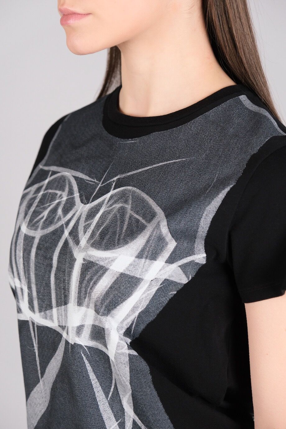 image 4 Футболка черного цвета с белым принтом