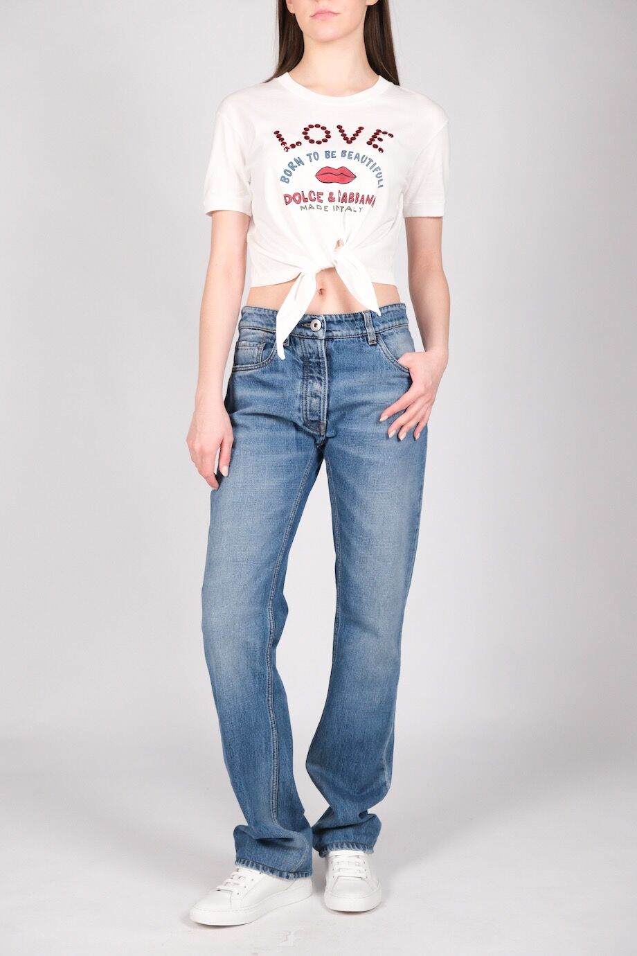 image 1 Джинсы голубого цвета со швами сзади