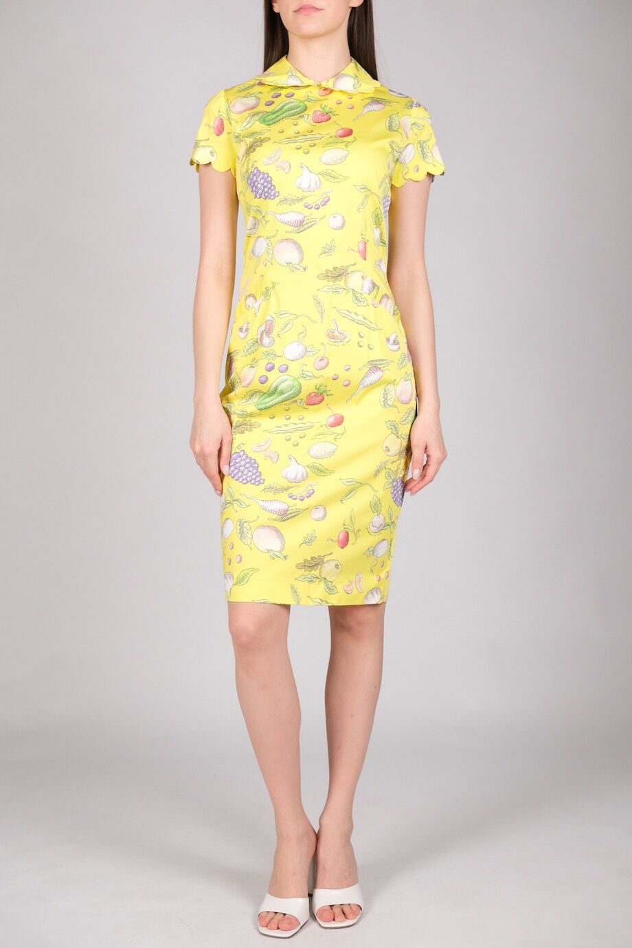 image 1 Платье желтого цвета с принтом