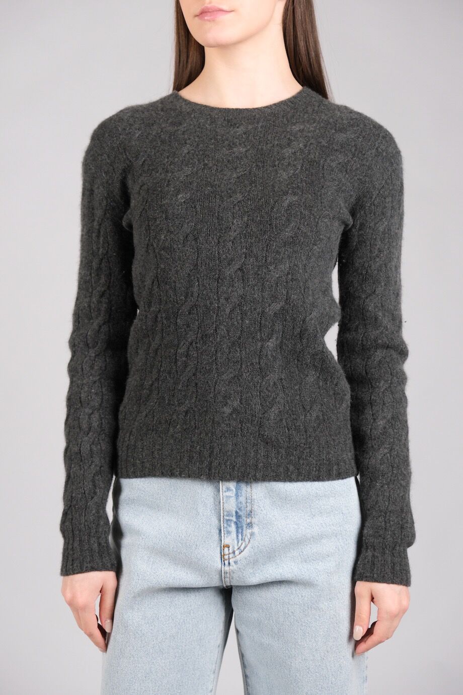 image 1 Кашемировый свитер темно-серого цвета