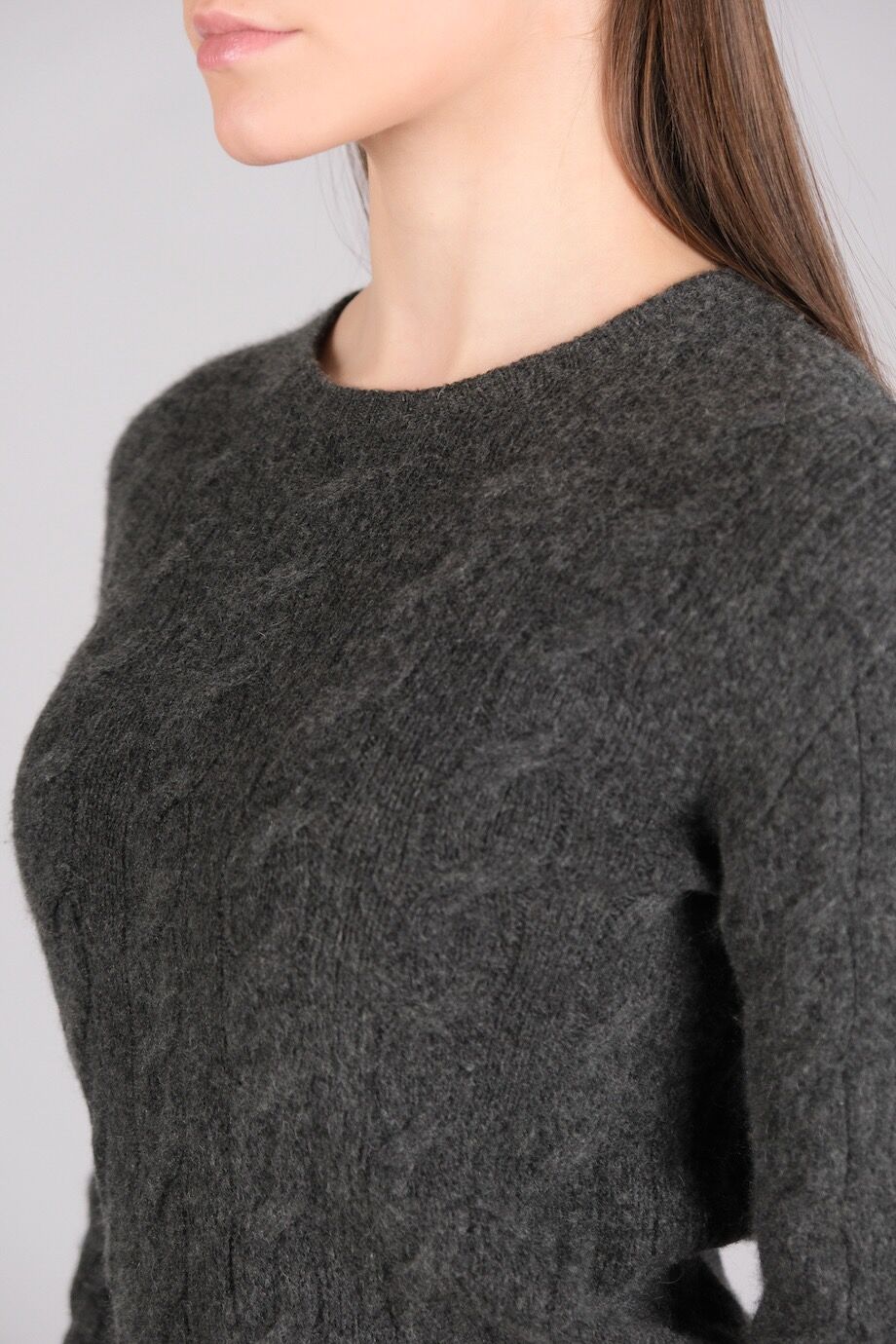 image 4 Кашемировый свитер темно-серого цвета