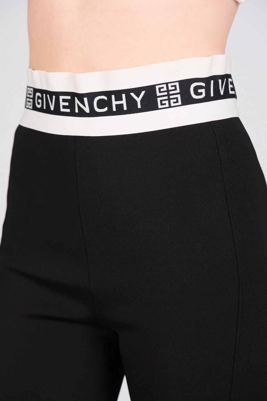 image 5 Велосипедки черного цвета с белым эластичным поясом