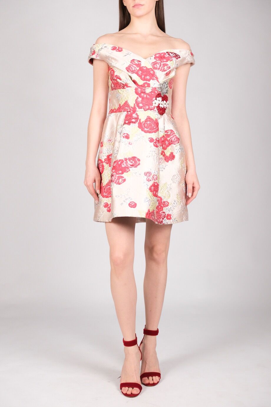 image 1 Платье из жаккарда с вышивкой из пайеток