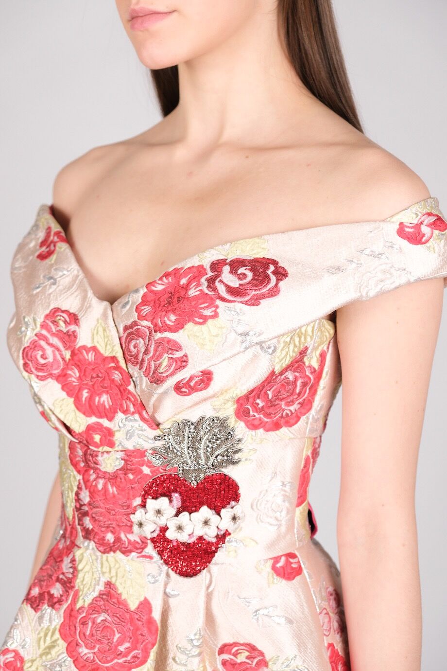 image 4 Платье из жаккарда с вышивкой из пайеток