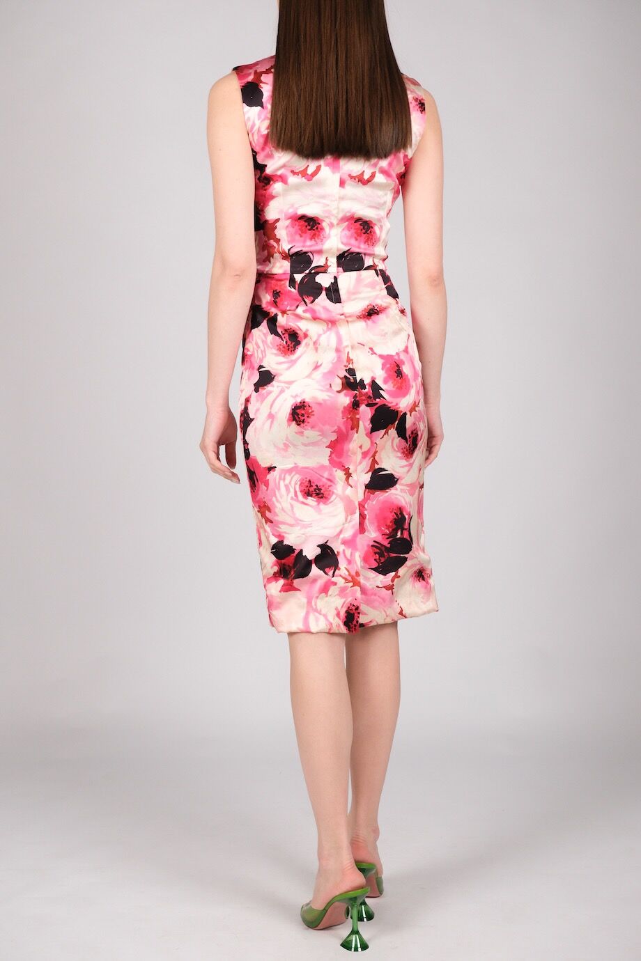 image 3 Платье розового цвета с цветочным принтом