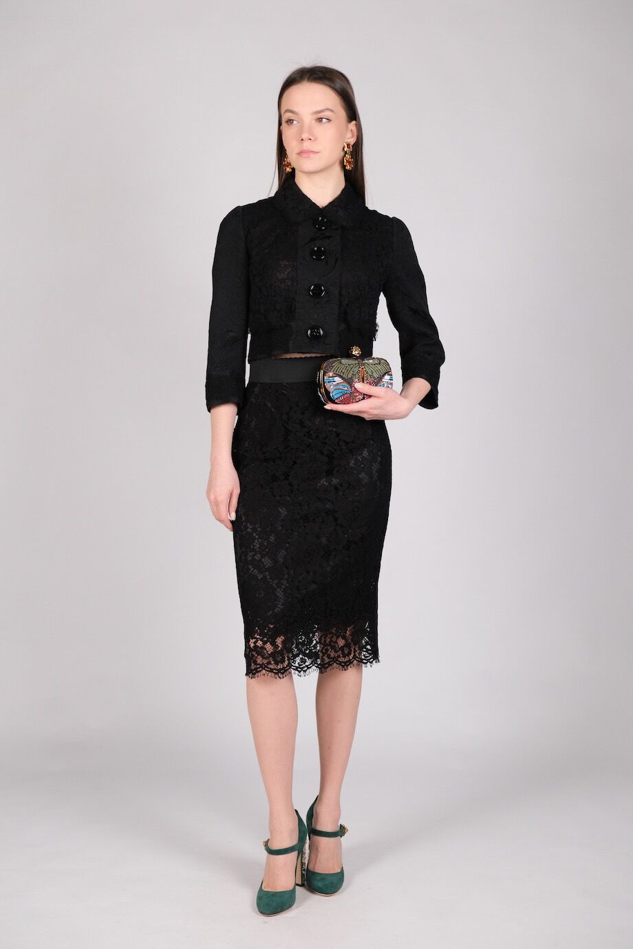 image 2 Укороченный кружевной жакет