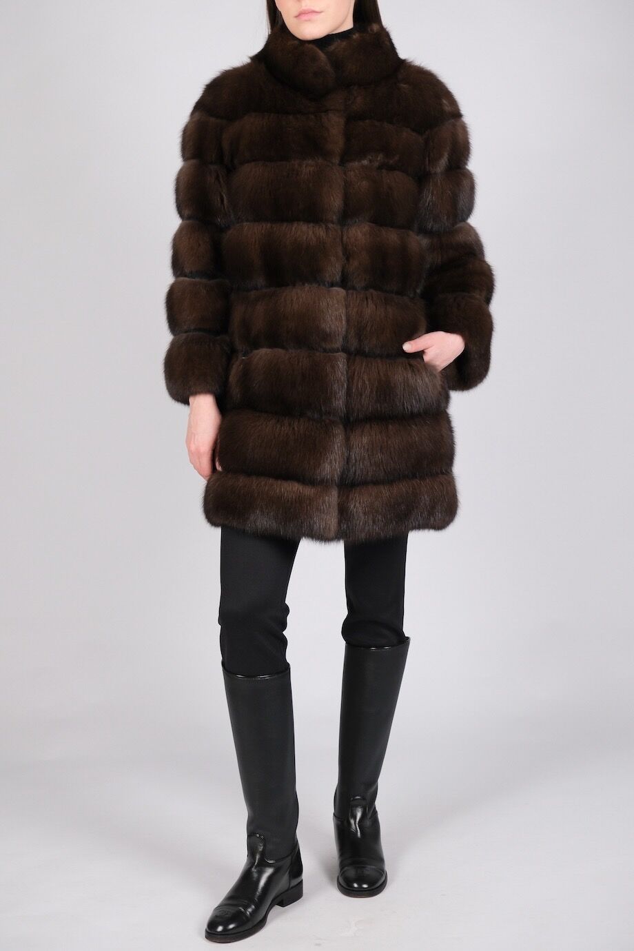 image 2 Шуба из соболя с рукавом 3/4