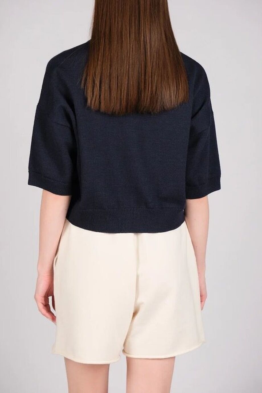 image 3 Трикотажное поло темно-синего цвета с лого