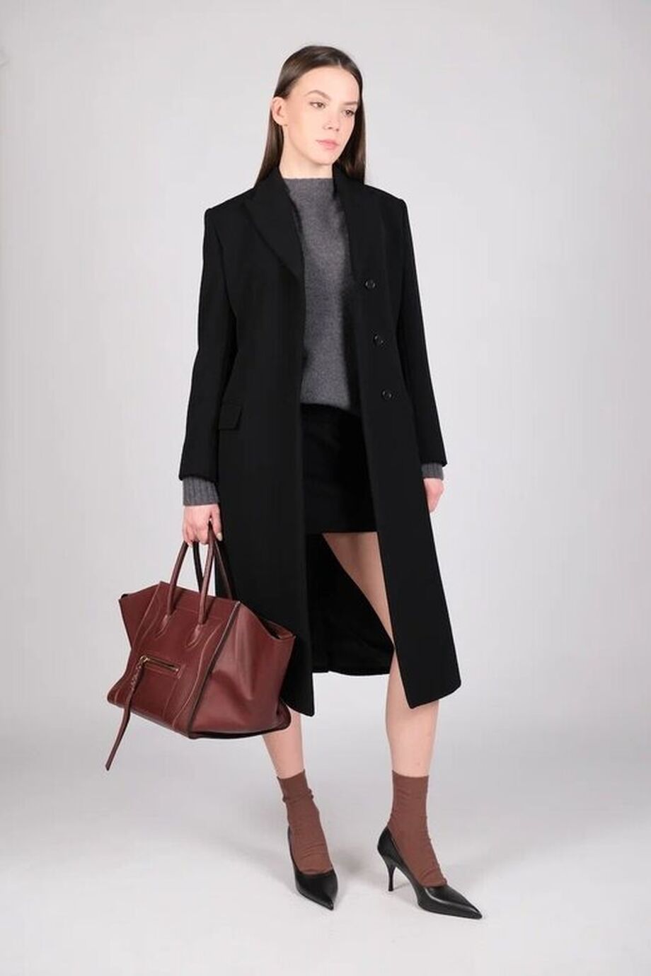 image 1 Пальто чёрного цвета