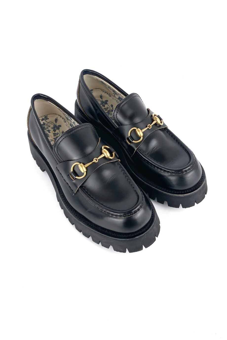 image 1 Лоферы черного цвета на тракторной подошве