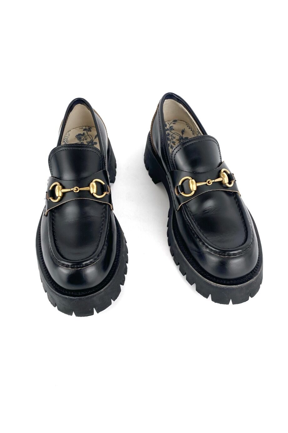 image 2 Лоферы черного цвета на тракторной подошве