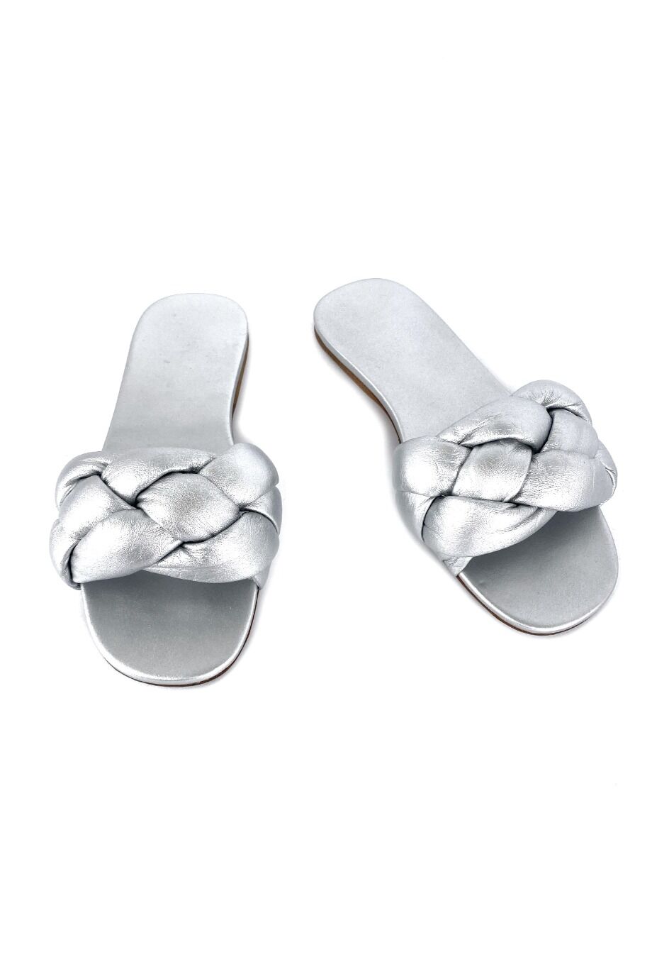 image 2 Шлепанцы серебристого цвета