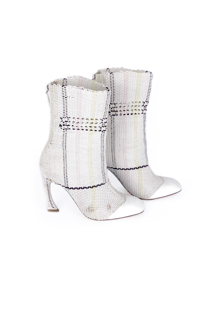 image 3 Плетеные ботильоны молочного цвета