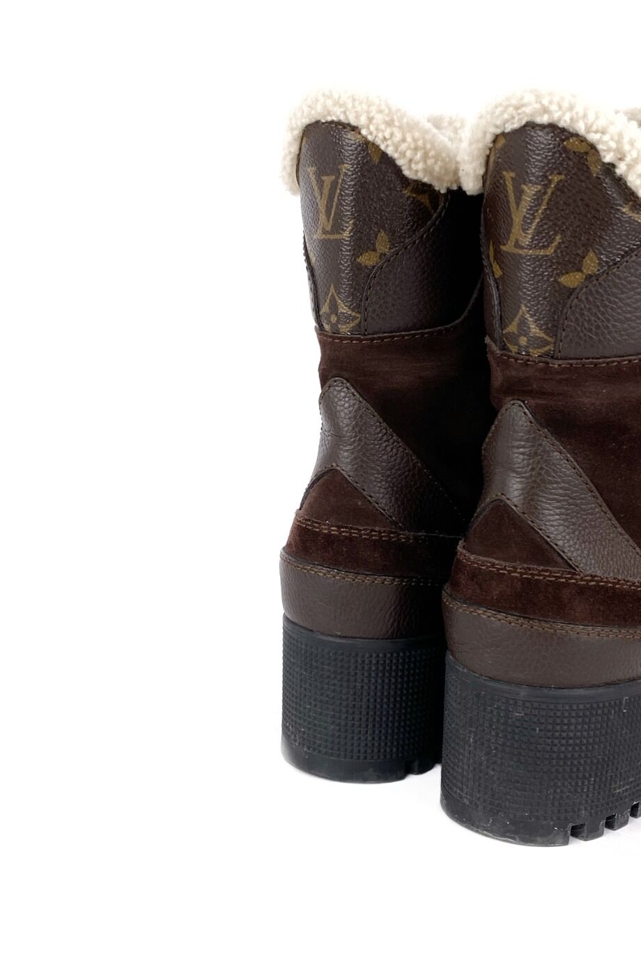 image 4 Ботильоны на меху коричневого цвета