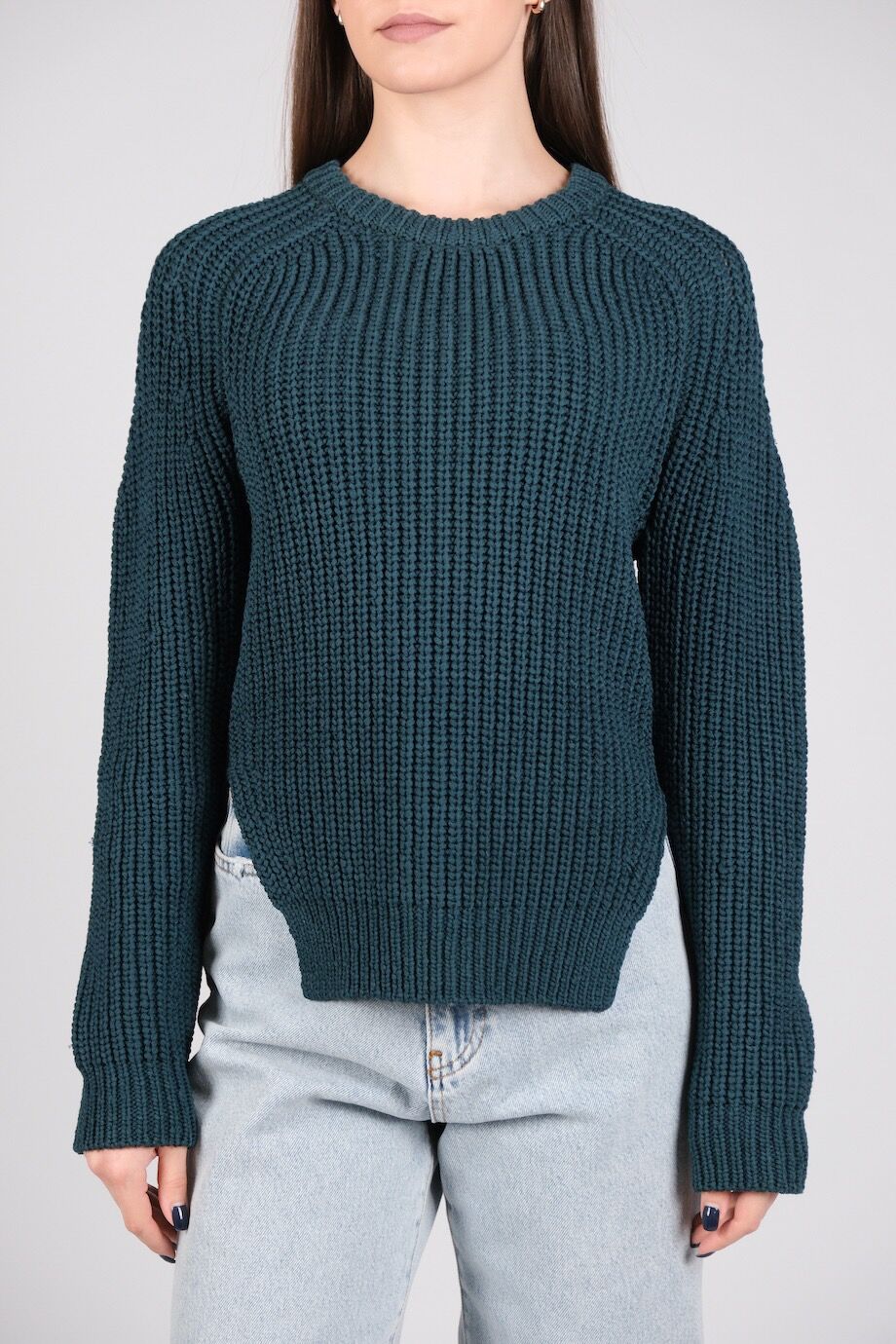 image 1 Свитер зеленого цвета крупной вязки