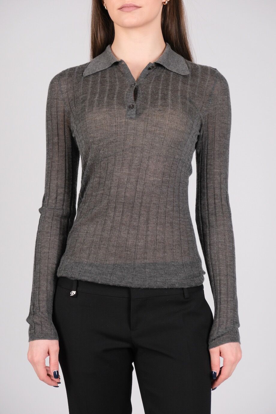 image 1 Кашемировый джемпер серого цвета