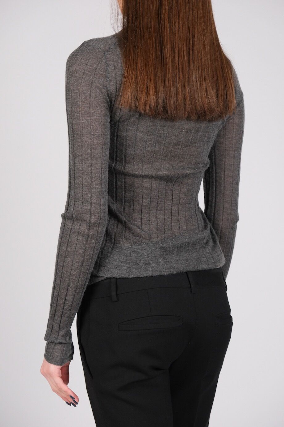image 3 Кашемировый джемпер серого цвета