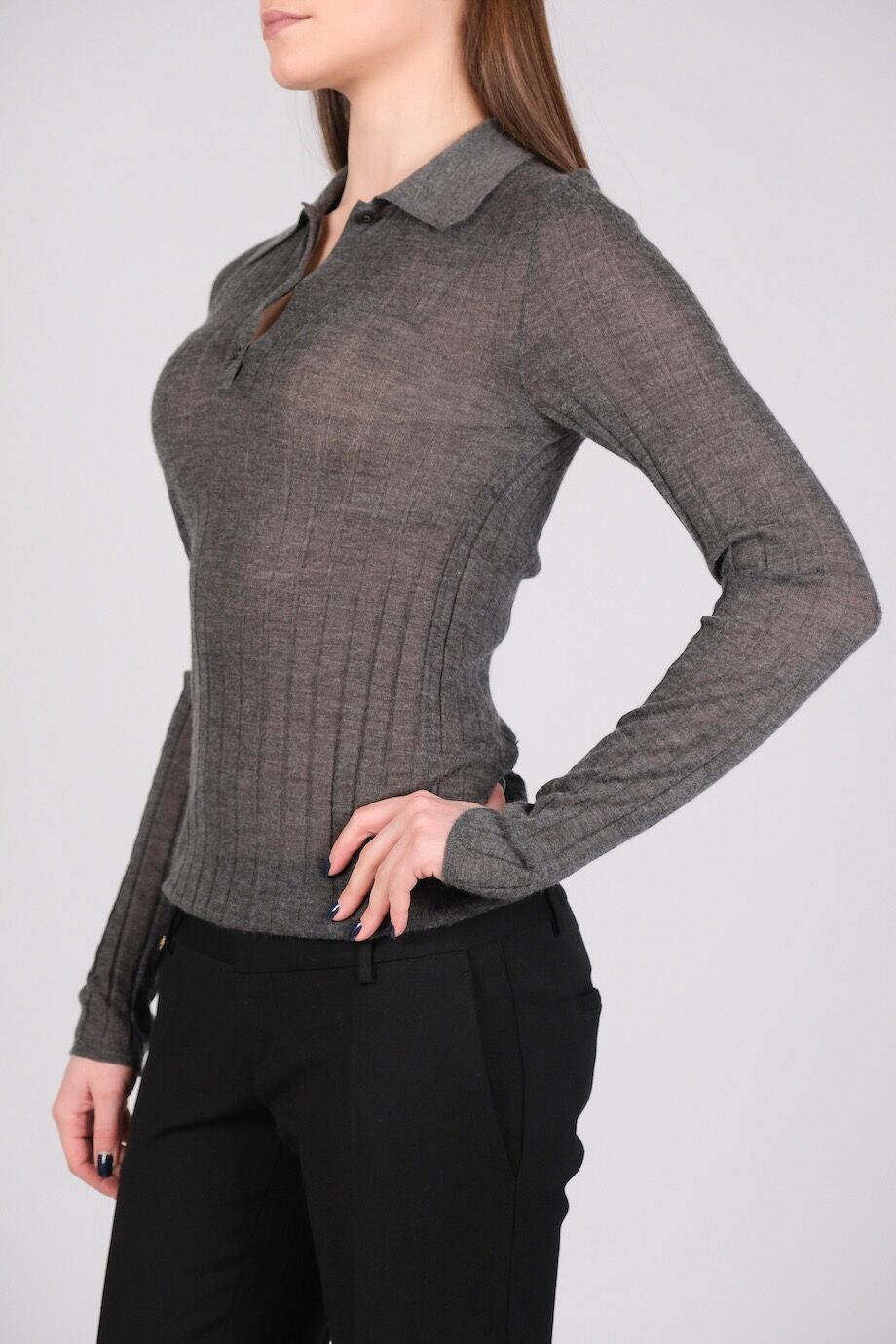 image 2 Кашемировый джемпер серого цвета