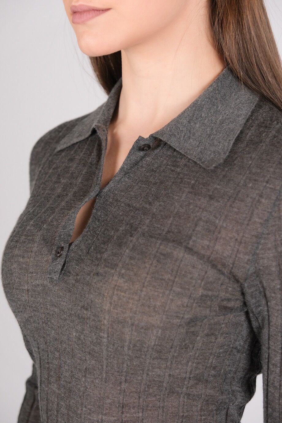 image 4 Кашемировый джемпер серого цвета