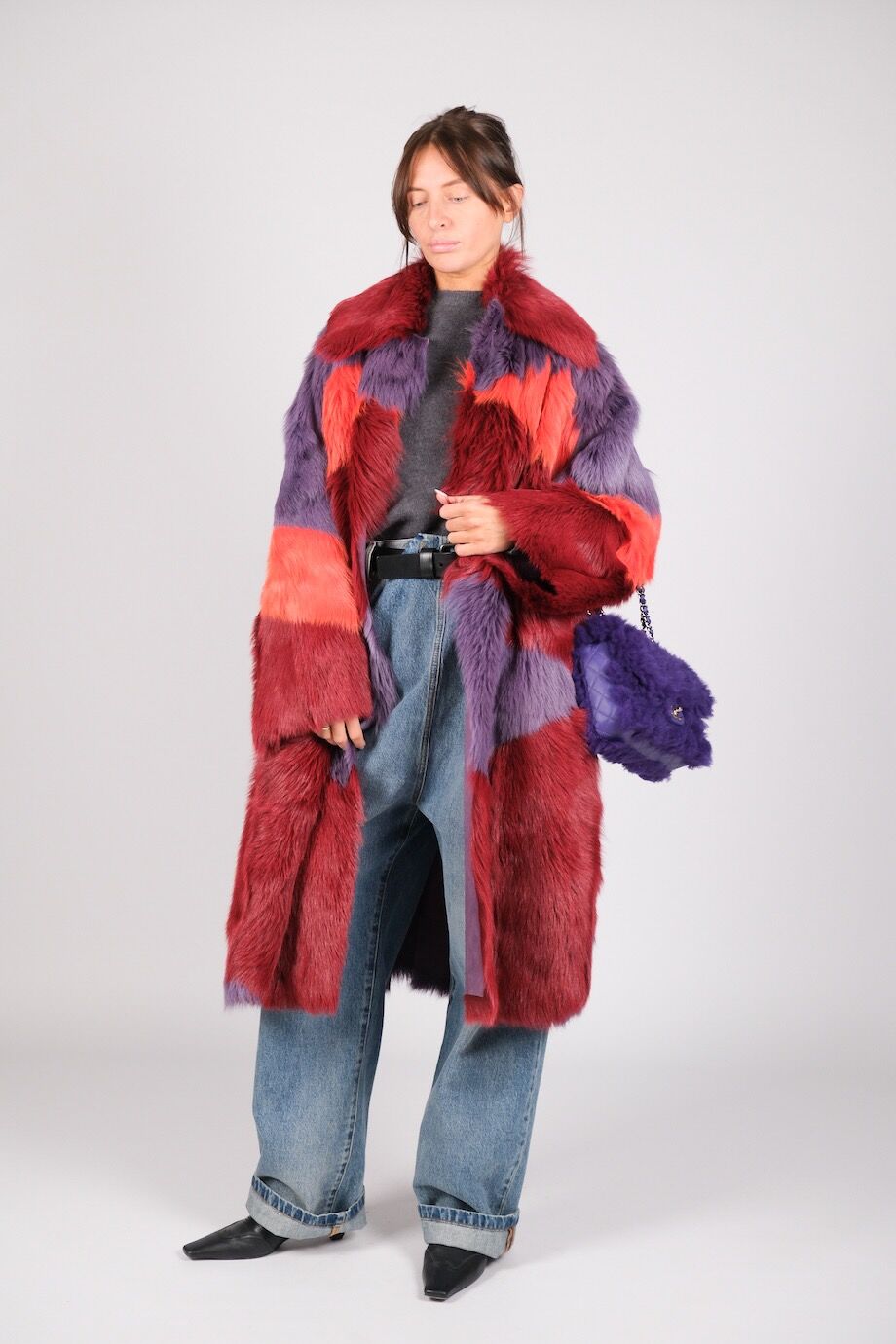 image 2 Шуба двустронняя разноцветная