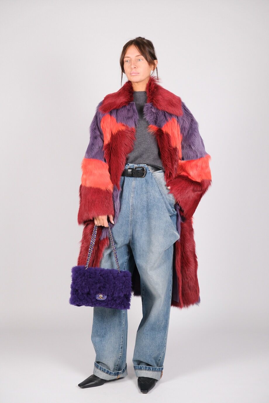 image 1 Шуба двустронняя разноцветная