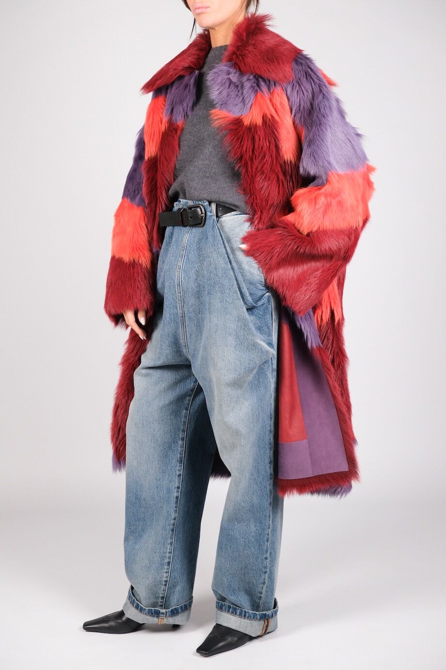 image 3 Шуба двустронняя разноцветная