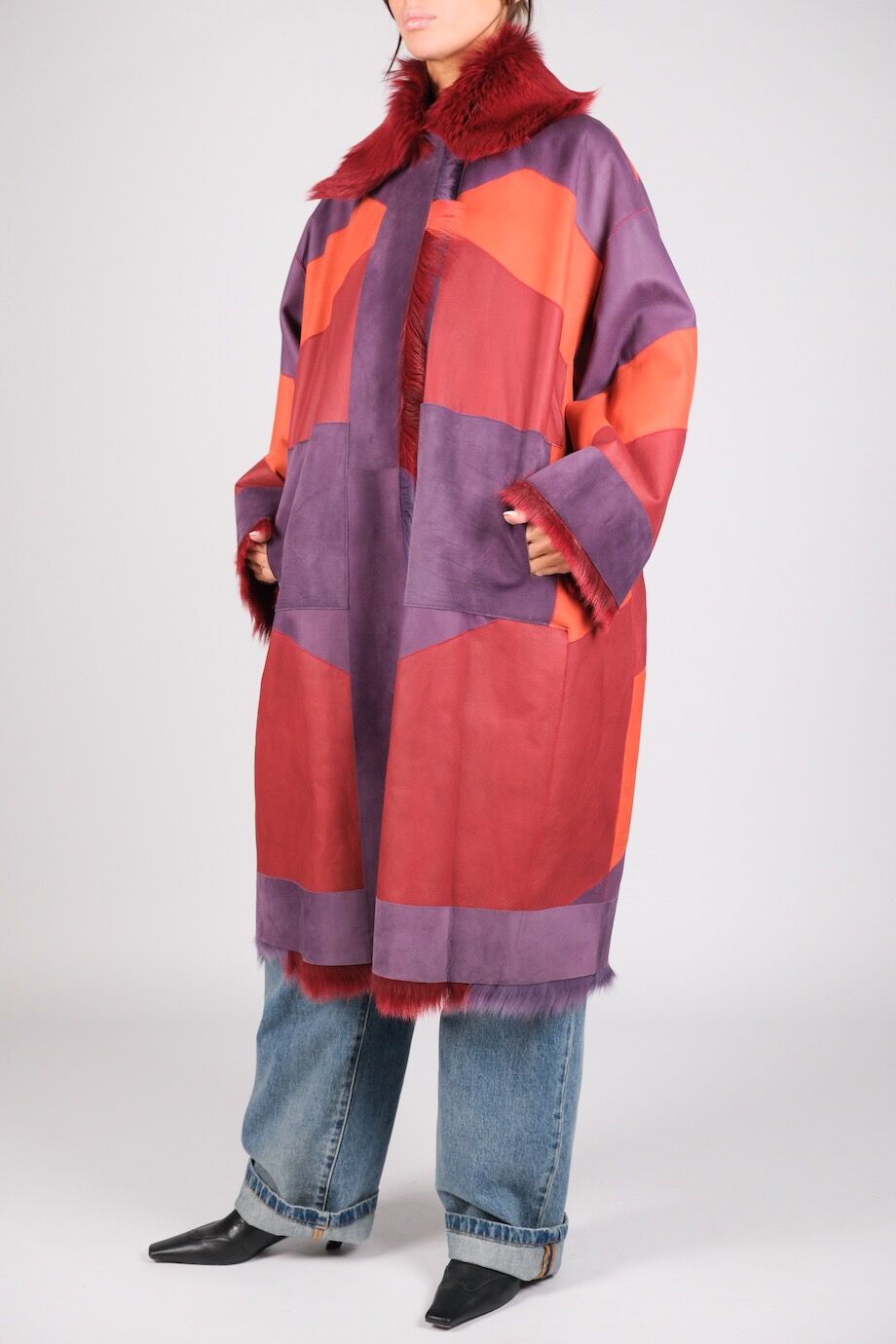 image 6 Шуба двустронняя разноцветная
