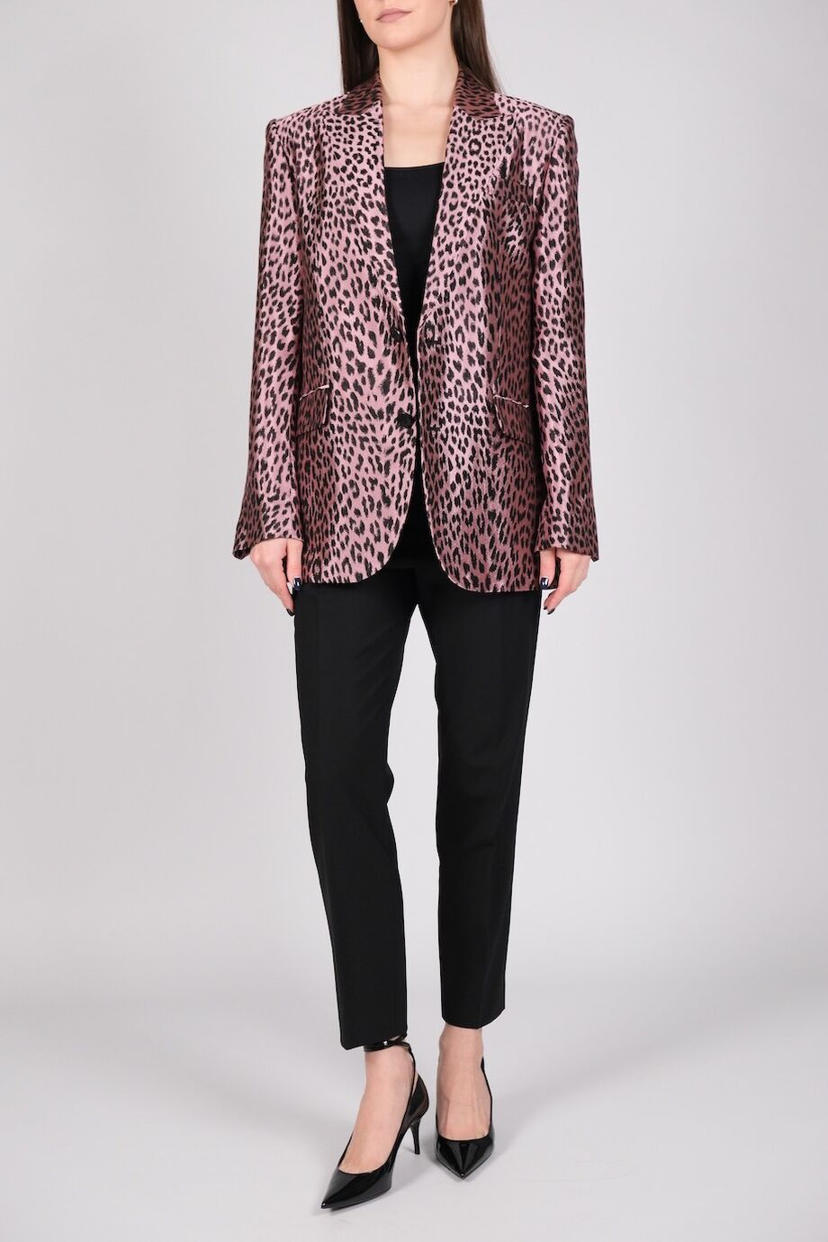 image 1 Жакет розового цвета с леопардовым принтом