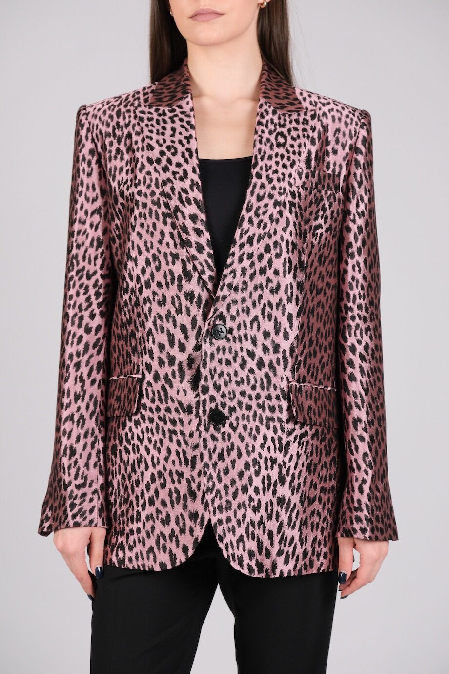 image 2 Жакет розового цвета с леопардовым принтом
