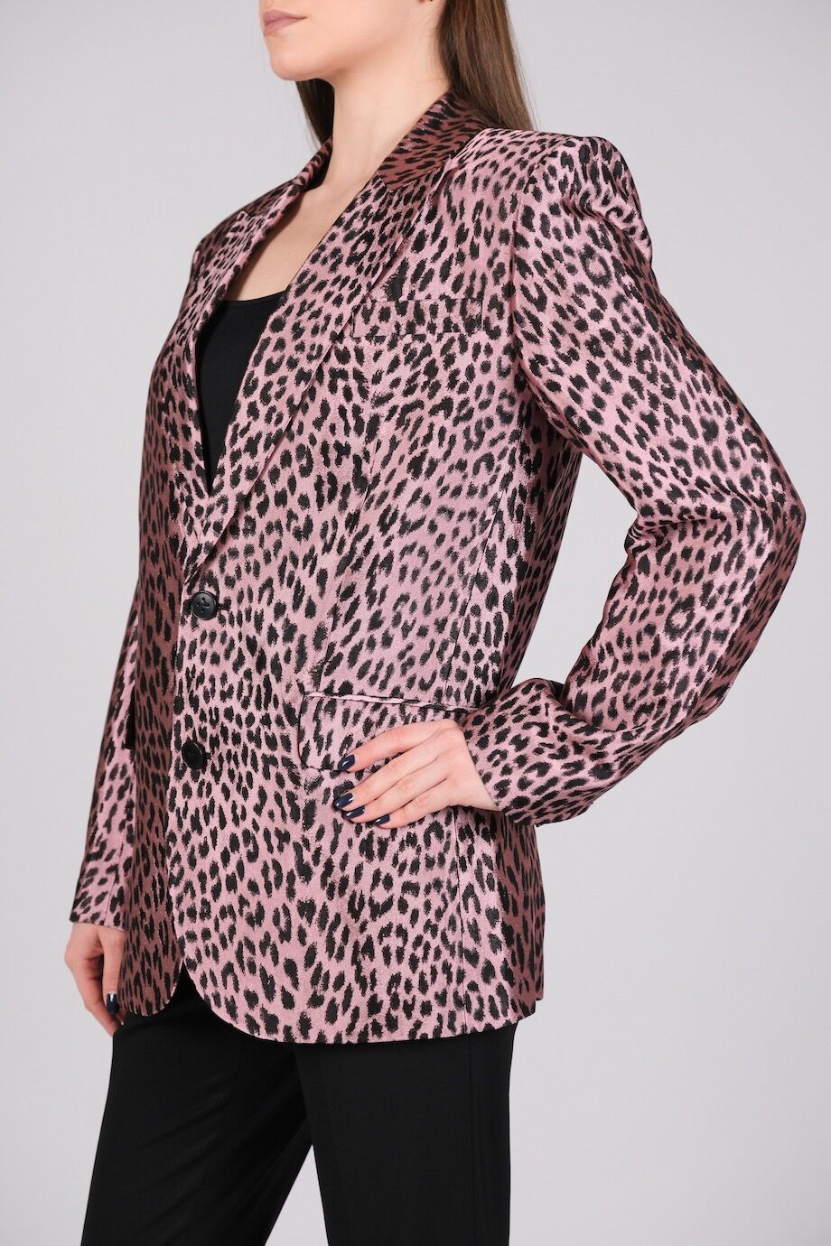 image 3 Жакет розового цвета с леопардовым принтом