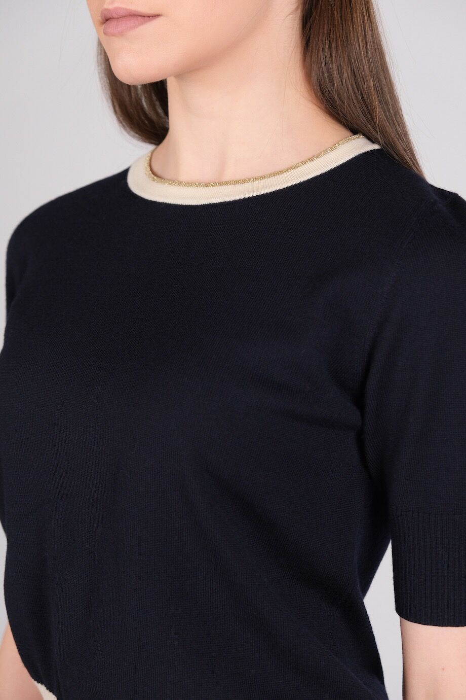 image 4 Топ синего цвета с окантовкой