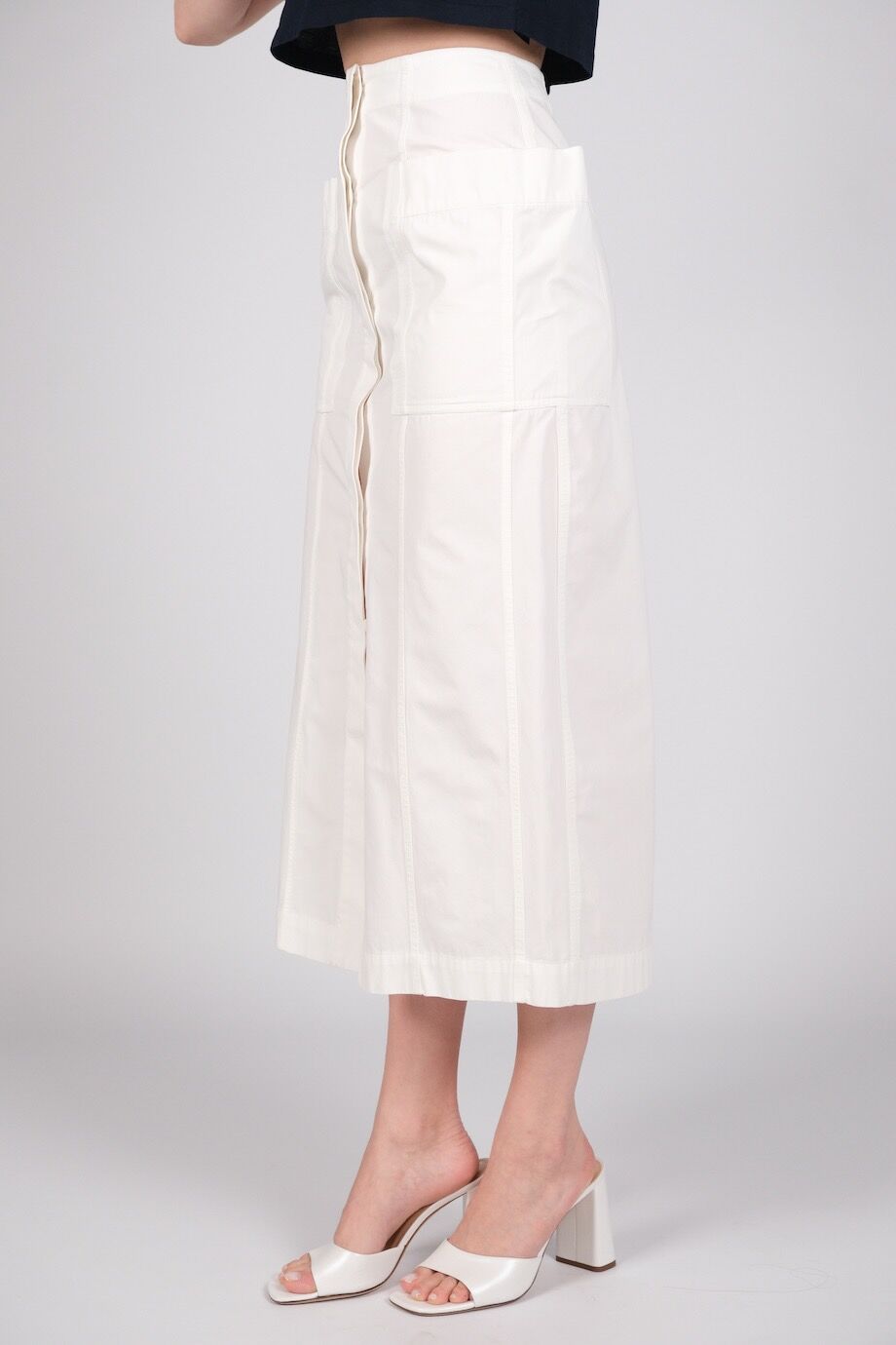 image 3 Юбка белого цвета на пуговицах