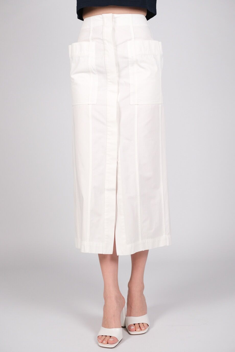 image 2 Юбка белого цвета на пуговицах