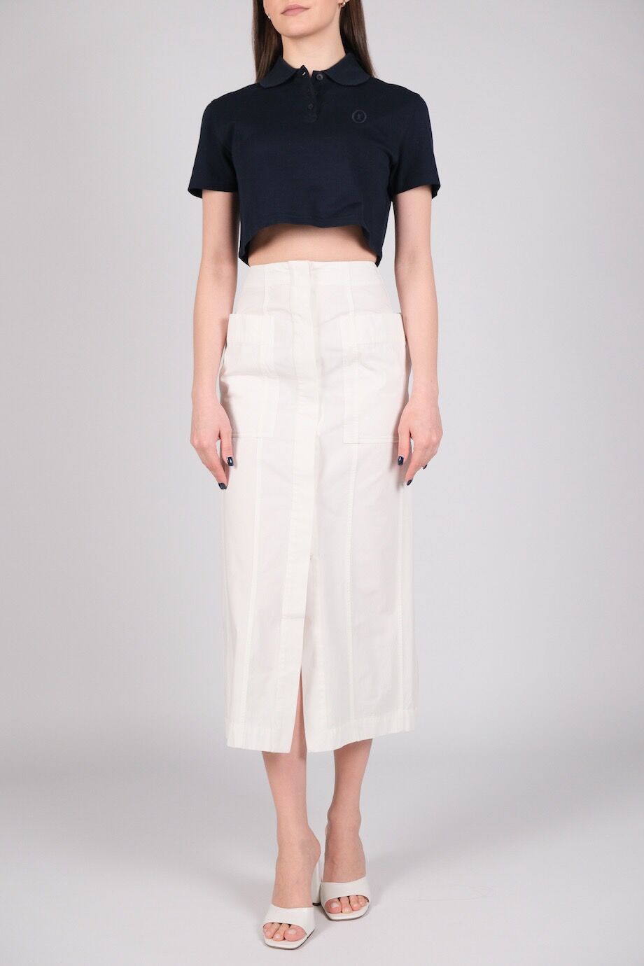 image 1 Юбка белого цвета на пуговицах