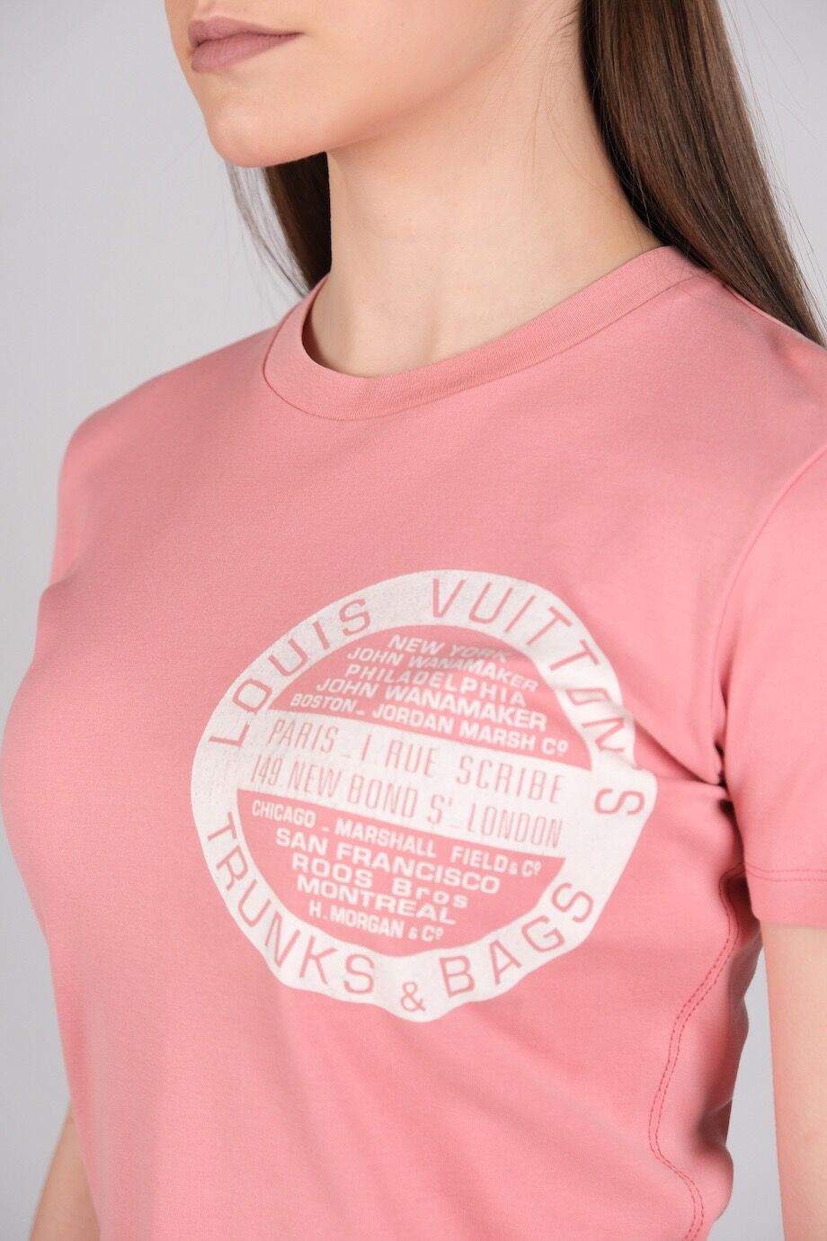 image 4 Футболка персикового цвета с белым лого