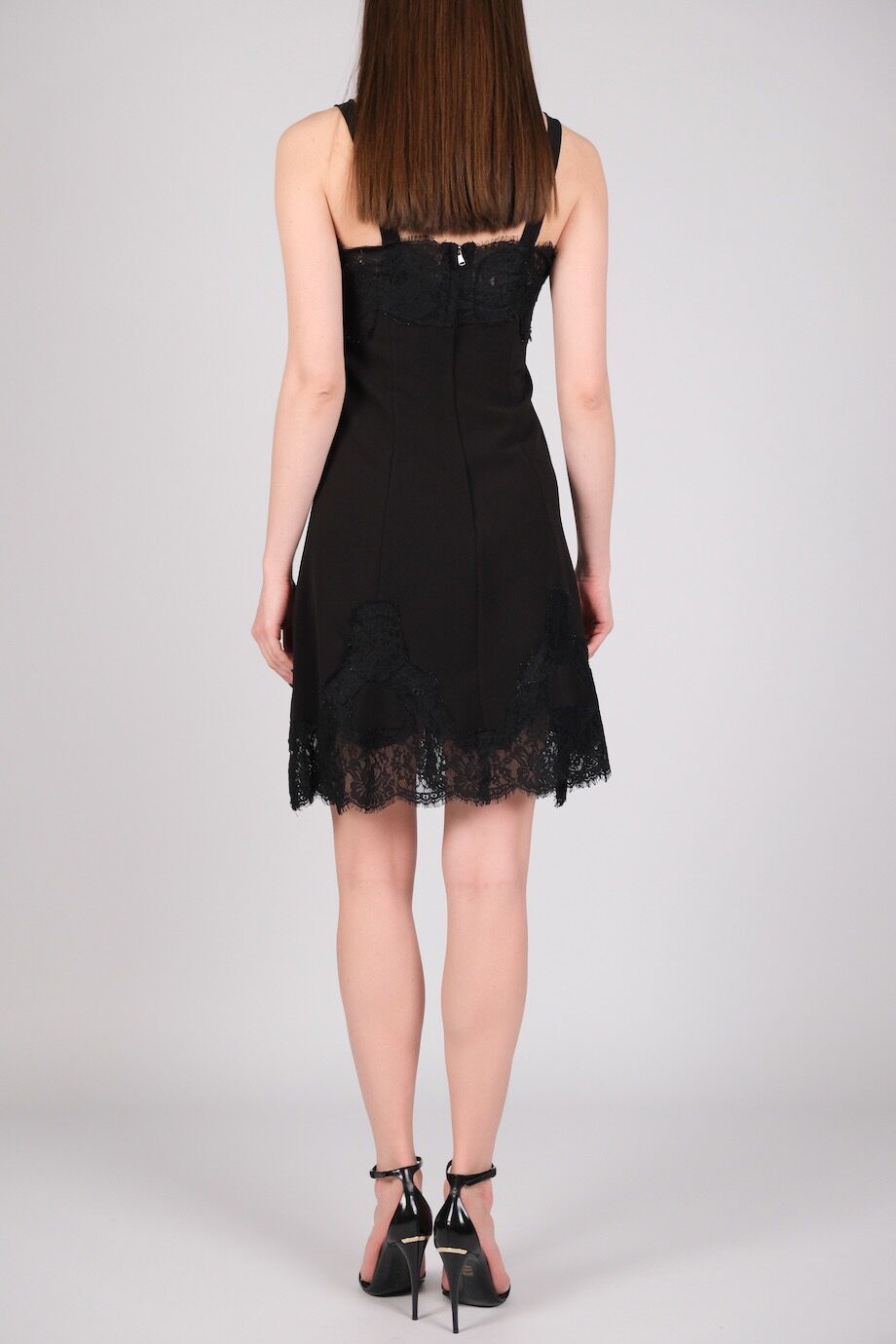 image 3 Платье черного цвета со вставками из кружева
