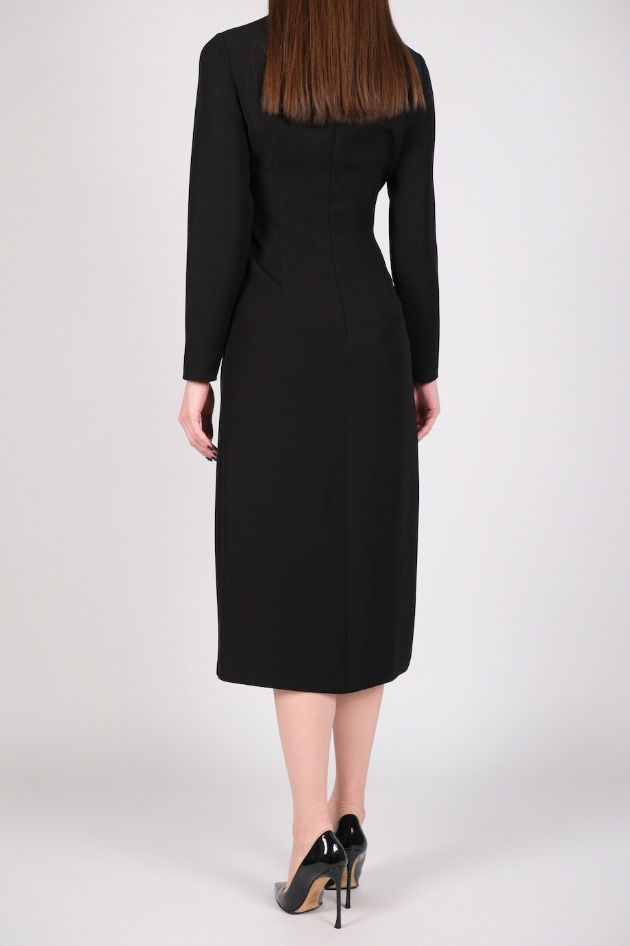 image 3 Платье черного цвета с брошью