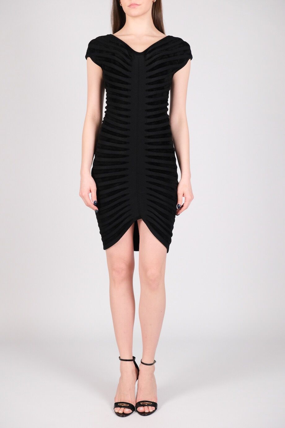 image 1 Бандажное платье-мини черного цвета
