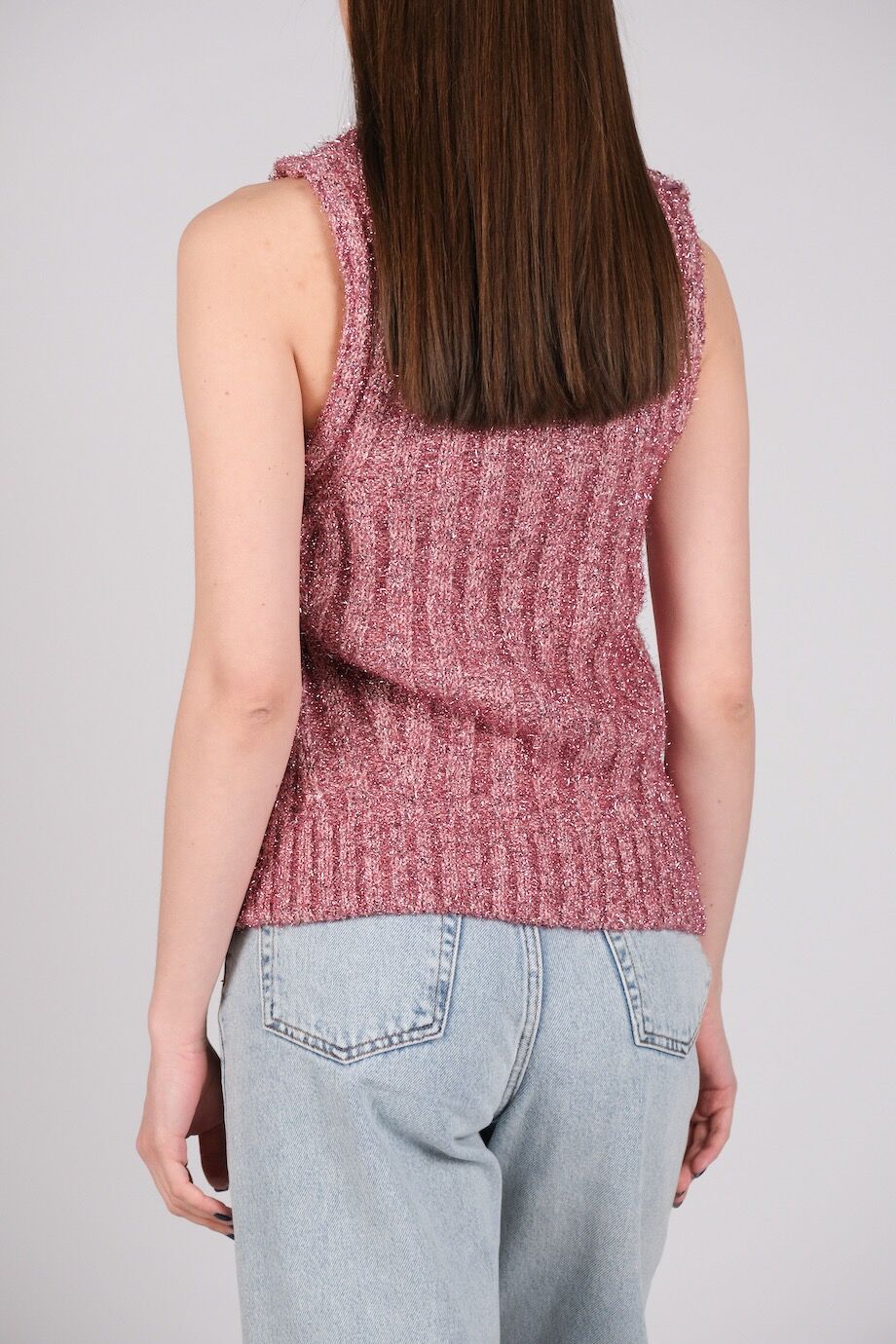 image 3 Топ розового цвета с люрексом