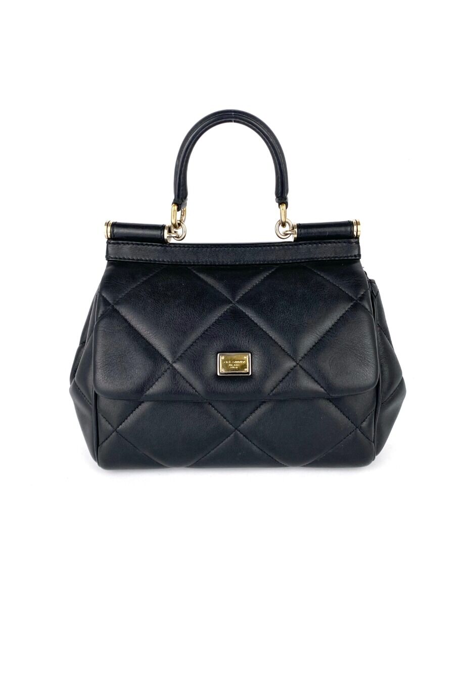 image 2 Сумка Sicily Small черного цвета из стеганной кожи