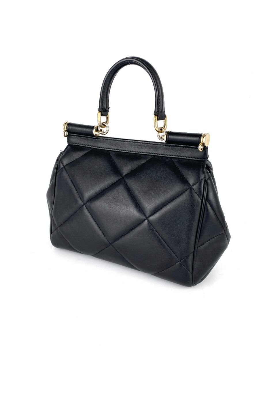 image 5 Сумка Sicily Small черного цвета из стеганной кожи