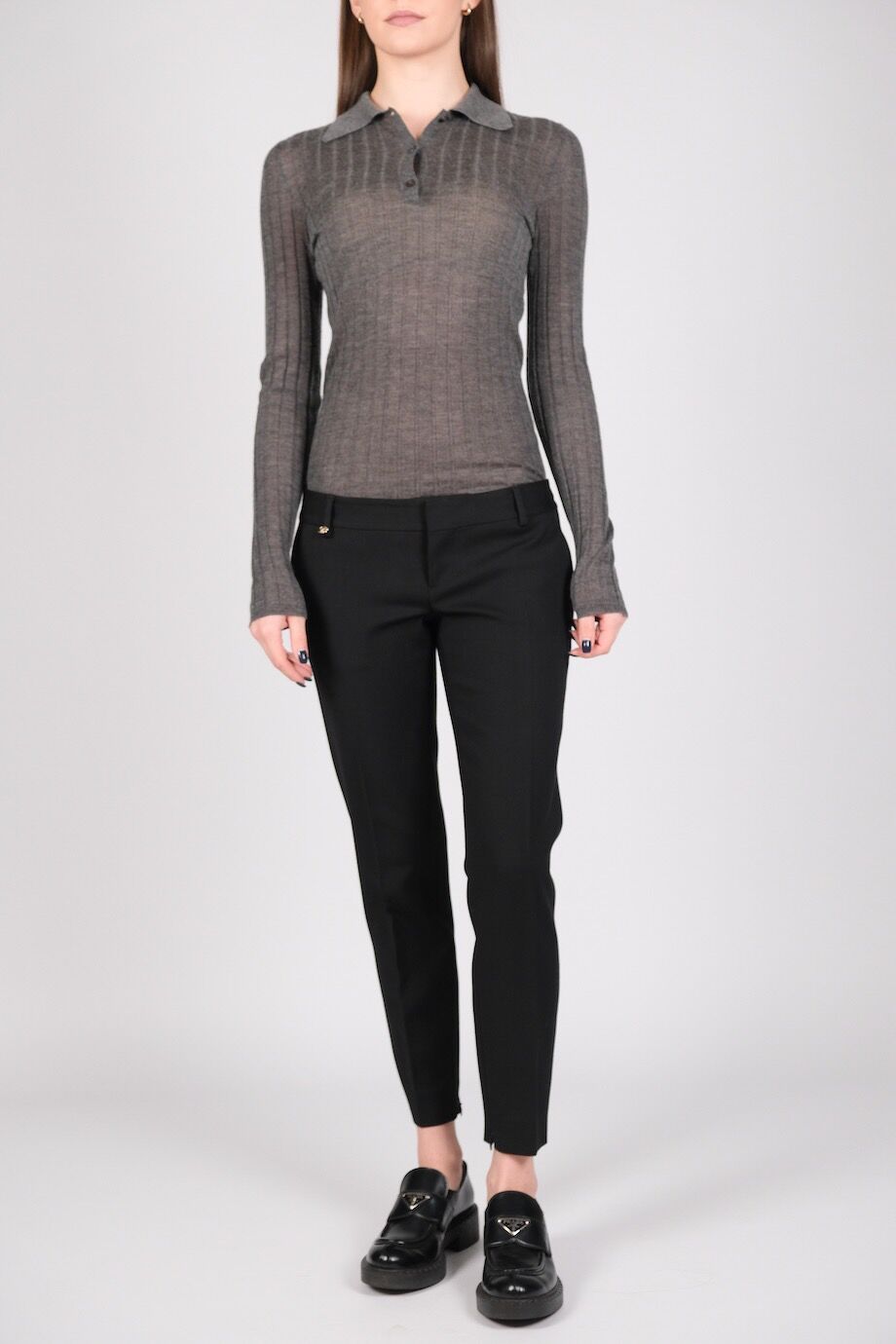 image 1 Брюки чёрного цвета на низкой посадке