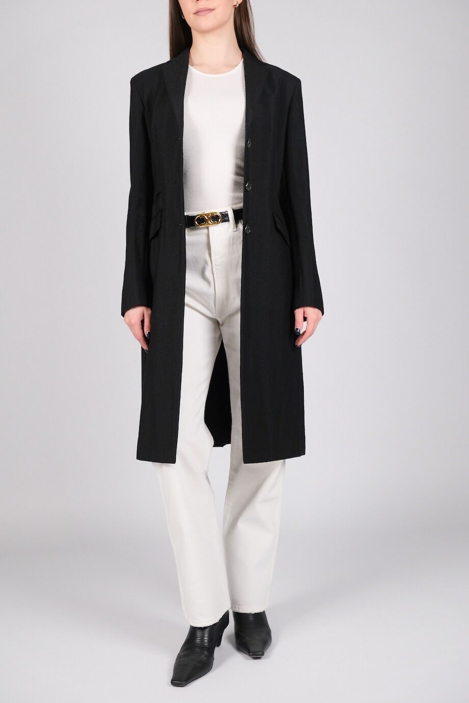 image 3 Пальто черного цвета из костюмной шерсти