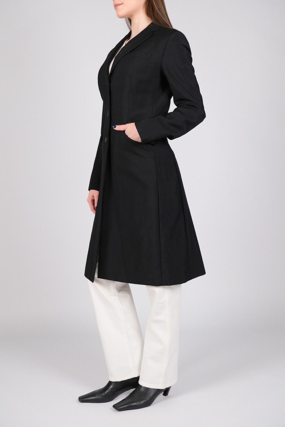 image 5 Пальто черного цвета из костюмной шерсти