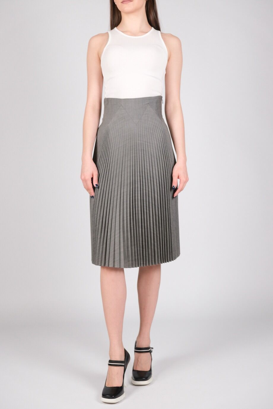 image 3 Юбка серого цвета с плиссировкой