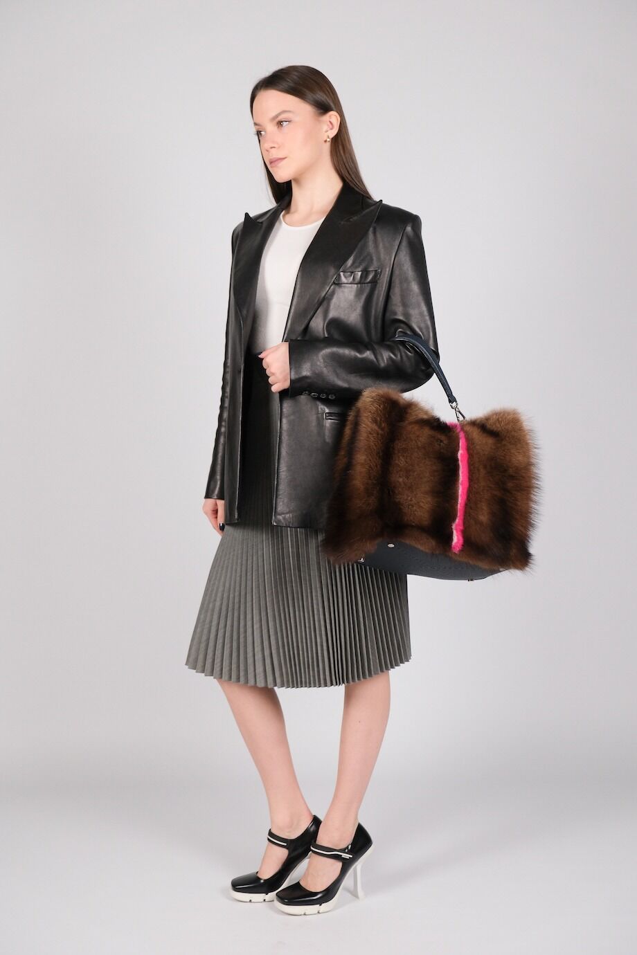 image 2 Юбка серого цвета с плиссировкой