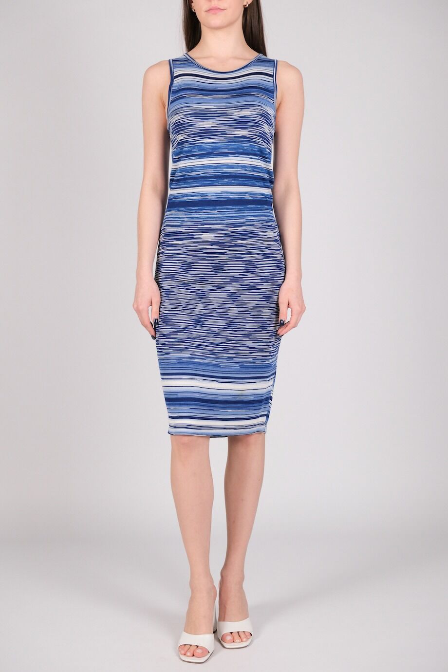 image 1 Платье синего цвета в полоску