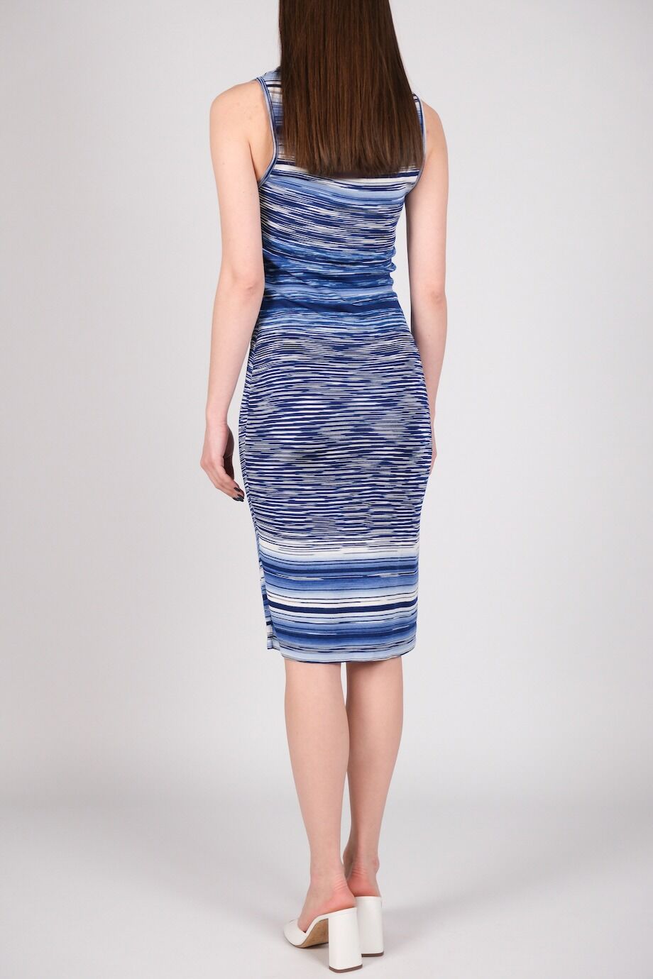 image 3 Платье синего цвета в полоску